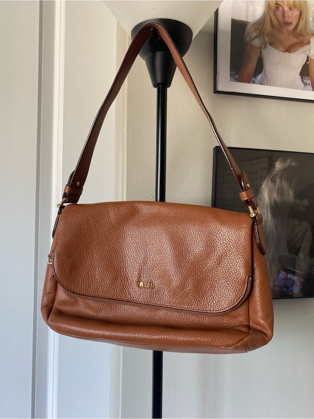 Ralph Lauren Harrington Leather Shoulder Bag